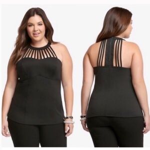 Torrid caged neck bustier top